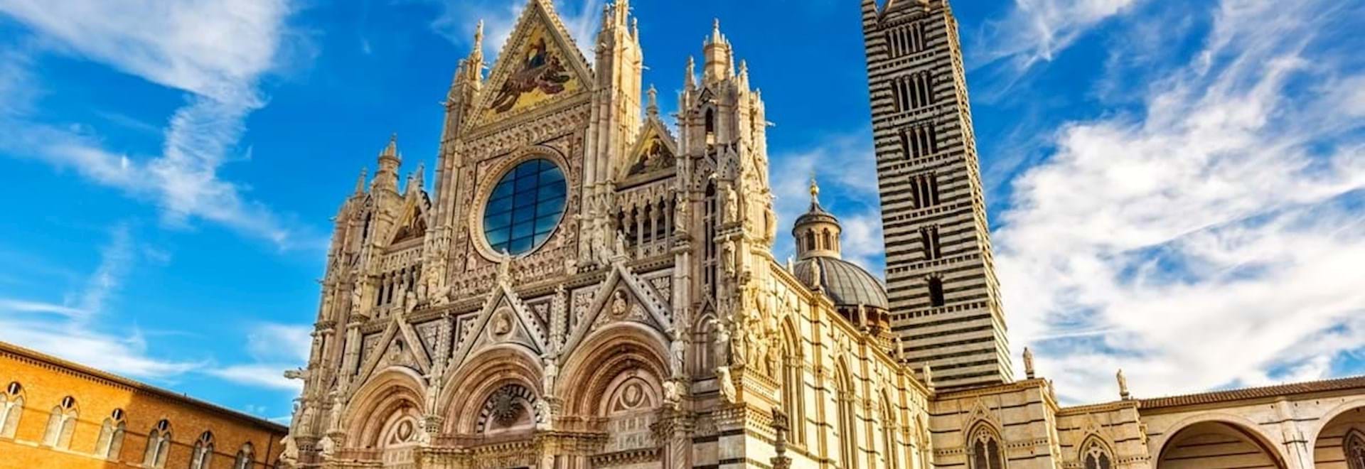 Front view of the Duomo in Siena