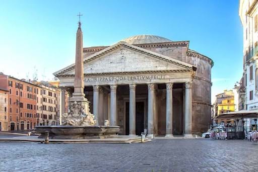 Beautiful view of the Pantheon in Rome