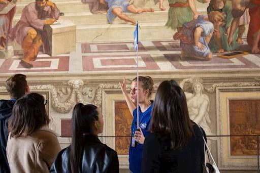 Guided tour inside the Rapheal rooms in the vatican