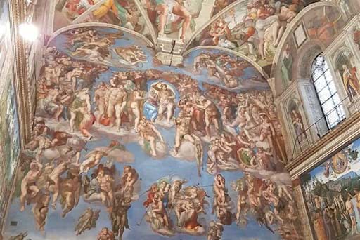 View of the Last Judgment by Michelangelo